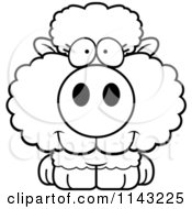 Poster, Art Print Of Black And White Cute Baby Sheep