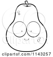 Poster, Art Print Of Black And White Pear Character
