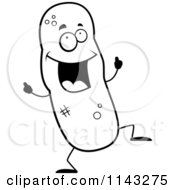 Cartoon Clipart Of A Black And White Dancing Turd Character Vector Outlined Coloring Page by Cory Thoman
