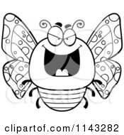 Poster, Art Print Of Black And White Chubby Evil Butterfly