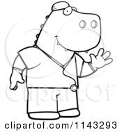 Poster, Art Print Of Black And White T Rex Surgeon Doctor In Scrubs