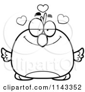 Poster, Art Print Of Black And White Pudgy Infatuated Bird