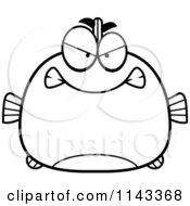 Poster, Art Print Of Black And White Chubby Mad Fish