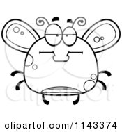 Poster, Art Print Of Black And White Chubby Bored Fly