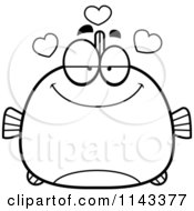 Poster, Art Print Of Black And White Chubby Infatuated Fish