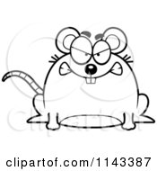 Poster, Art Print Of Black And White Chubby Mad Mouse