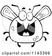 Poster, Art Print Of Black And White Chubby Grinning Mosquito