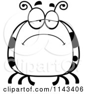 Poster, Art Print Of Black And White Chubby Sad Ladybug