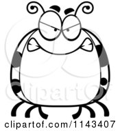Poster, Art Print Of Black And White Chubby Mad Ladybug