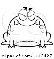 Poster, Art Print Of Black And White Chubby Mad Frog