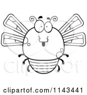 Poster, Art Print Of Black And White Chubby Surprised Dragonfly