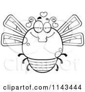 Poster, Art Print Of Black And White Chubby Infatuated Dragonfly