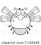 Poster, Art Print Of Black And White Chubby Mad Dragonfly