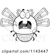 Poster, Art Print Of Black And White Chubby Scared Dragonfly