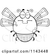 Poster, Art Print Of Black And White Chubby Bored Dragonfly