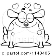 Poster, Art Print Of Black And White Chubby Infatuated Dog