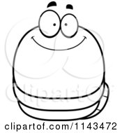 Poster, Art Print Of Black And White Chubby Smiling Worm