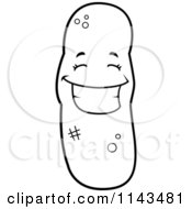 Poster, Art Print Of Black And White Happy Turd Character