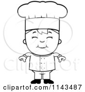 Poster, Art Print Of Black And White Happy Chef Boy Smiling