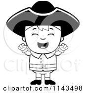 Poster, Art Print Of Black And White Colonial Boy Cheering
