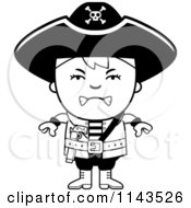 Poster, Art Print Of Black And White Mad Pirate Boy