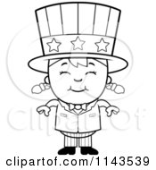 Poster, Art Print Of Black And White Happy Uncle Sam Girl