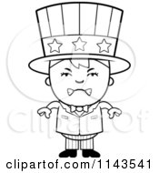 Poster, Art Print Of Black And White Mad Uncle Sam Boy