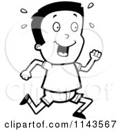 Poster, Art Print Of Black And White Happy Boy Running