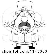 Poster, Art Print Of Black And White Chubby Magician Freaking Out