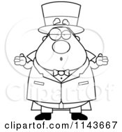 Poster, Art Print Of Black And White Chubby Magician Shrugging