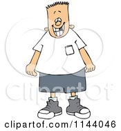 Cartoon Of A Grinning Boy With A Missing Tooth Royalty Free Vector Clipart by djart