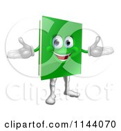 Poster, Art Print Of Happy Green Book Mascot