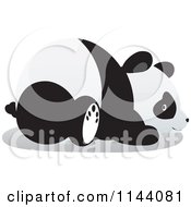 Poster, Art Print Of Cute Panda Resting On Its Belly