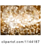 Clipart Of A Gold Bokeh Light Sparkle Christmas Background Royalty Free CGI Illustration