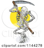 Poster, Art Print Of Skeleton Grim Reaper With A Scythe