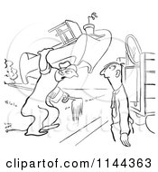 Poster, Art Print Of Black And White Man Talking To A Mover Carrying Heavy Items