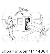 Poster, Art Print Of Black And White Real Estate Agent Couting Cash After Selling His Office To Clients