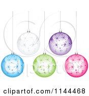 Poster, Art Print Of Suspended Colorful Starry Christmas Baubles