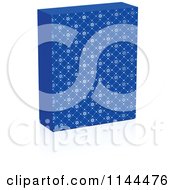 Poster, Art Print Of 3d Blue Snowflake Patterned Christmas Box And Shadow