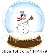 Poster, Art Print Of Christmas Snowman In A Snow Globe