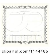 Poster, Art Print Of Vintage Certificate Border