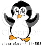 Cartoon Of A Cute Little Penguin 3 Royalty Free Vector Clipart
