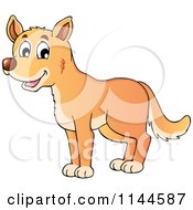 Cartoon Of A Cute Aussie Dingo Dog Royalty Free Vector Clipart by visekart