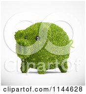 Poster, Art Print Of 3d Green Leafy Piggy Bank