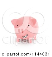 Poster, Art Print Of 3d Grinning Pink Piggy Bank