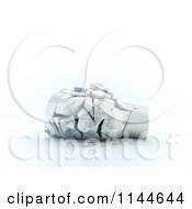 Clipart Of A 3d White Shattered Head Royalty Free CGI Illustration