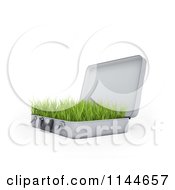 Poster, Art Print Of 3d Briefcase With Green Grass Growing Inside Of It 1