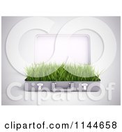 Poster, Art Print Of 3d Briefcase With Green Grass Growing Inside Of It 2