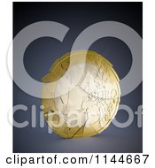 Poster, Art Print Of 3d Shattering Euro Coin 1
