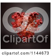 Clipart Of A 3d Red Abstract Heart Royalty Free CGI Illustration by Mopic